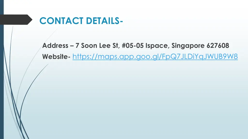 contact details
