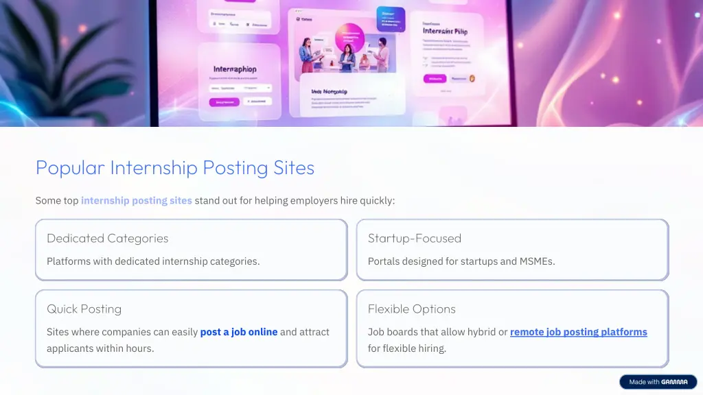 popular internship posting sites