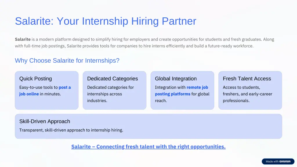 salarite your internship hiring partner