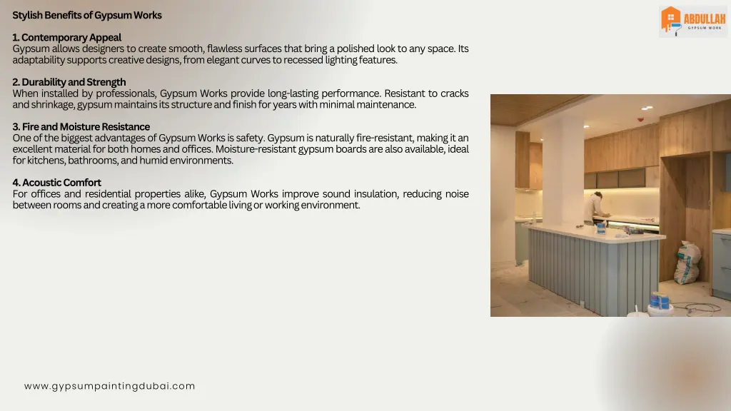 stylish benefits of gypsum works