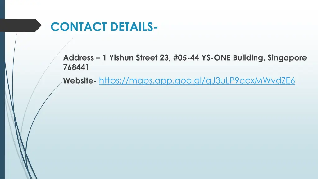 contact details