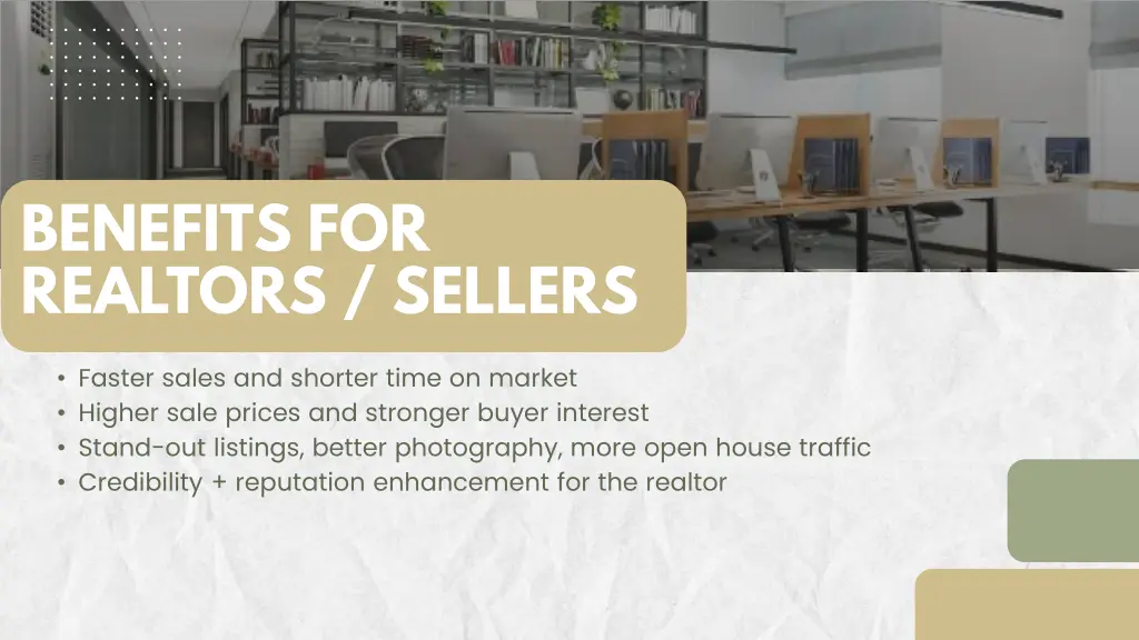 benefits for realtors sellers