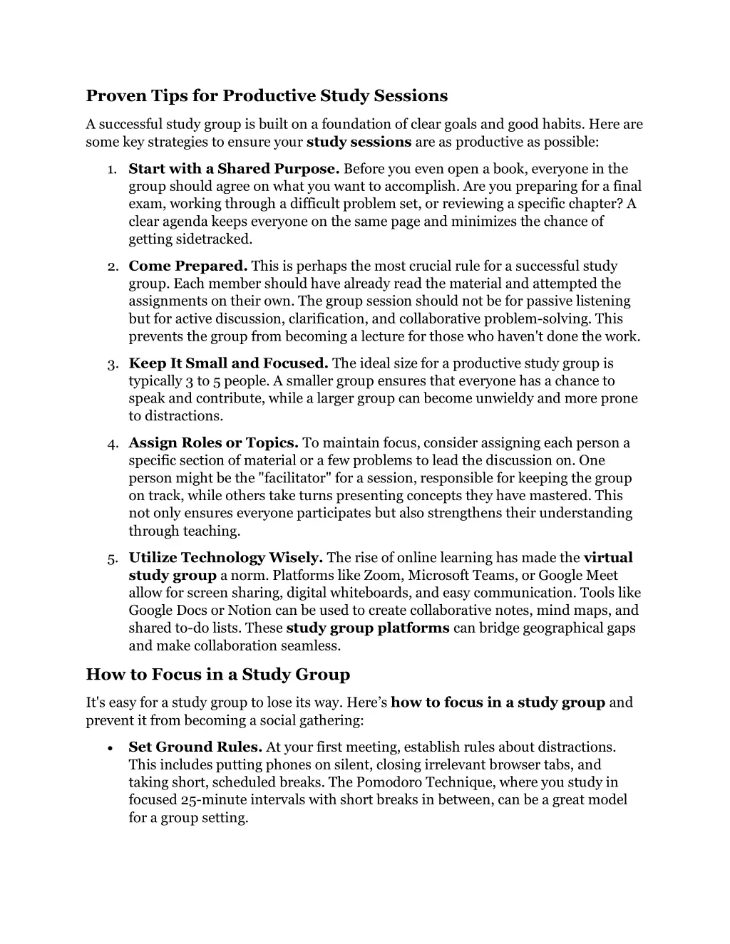 proven tips for productive study sessions