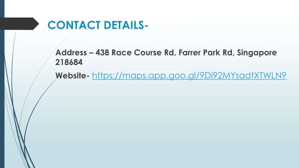 contact details