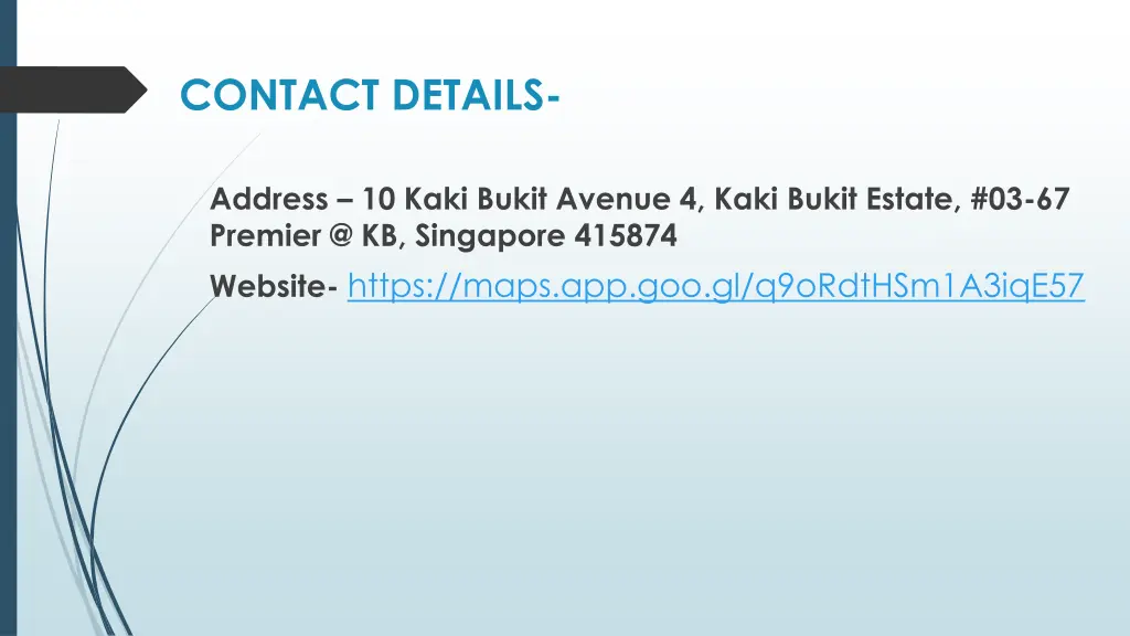 contact details