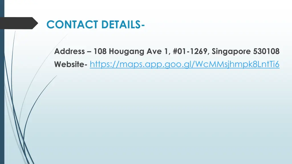 contact details