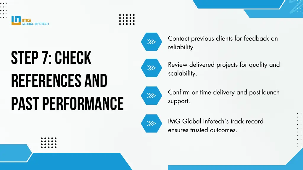 contact previous clients for feedback