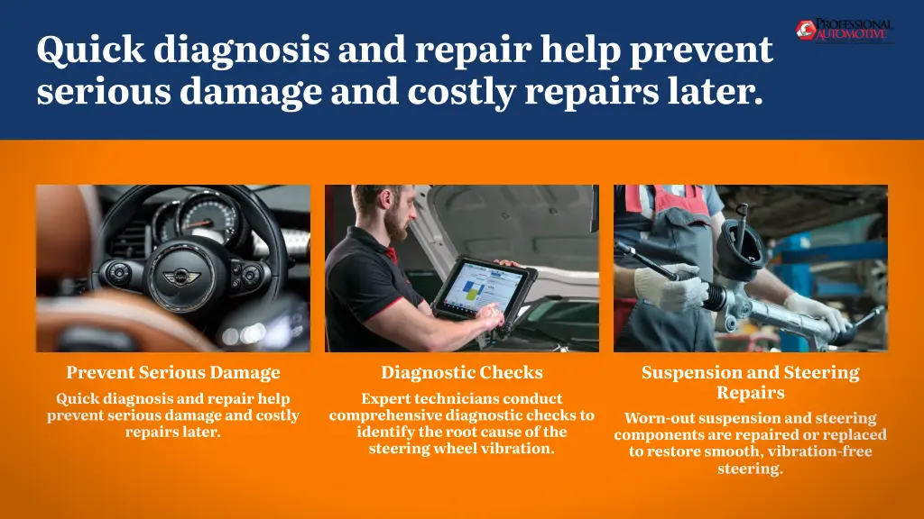 quick diagnosis and repair help prevent serious