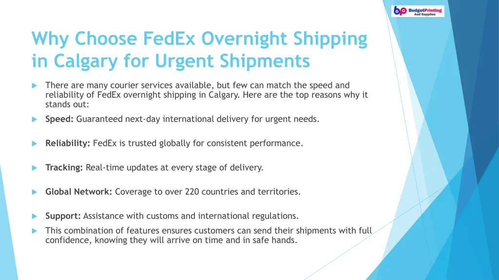 why choose fedex overnight shipping in calgary 1