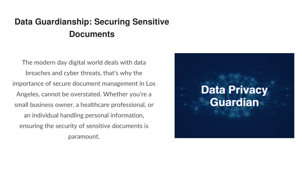 data guardianship securing sensitive documents