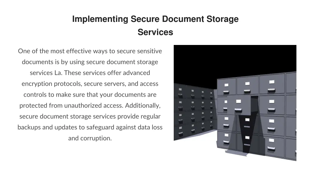 implementing secure document storage services