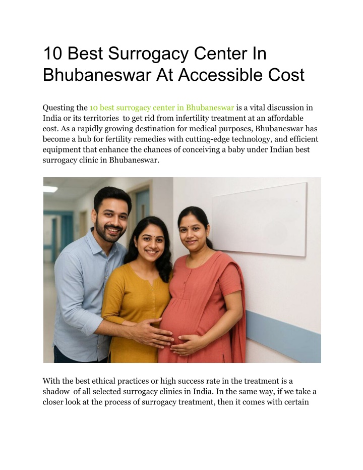 10 best surrogacy center in bhubaneswar