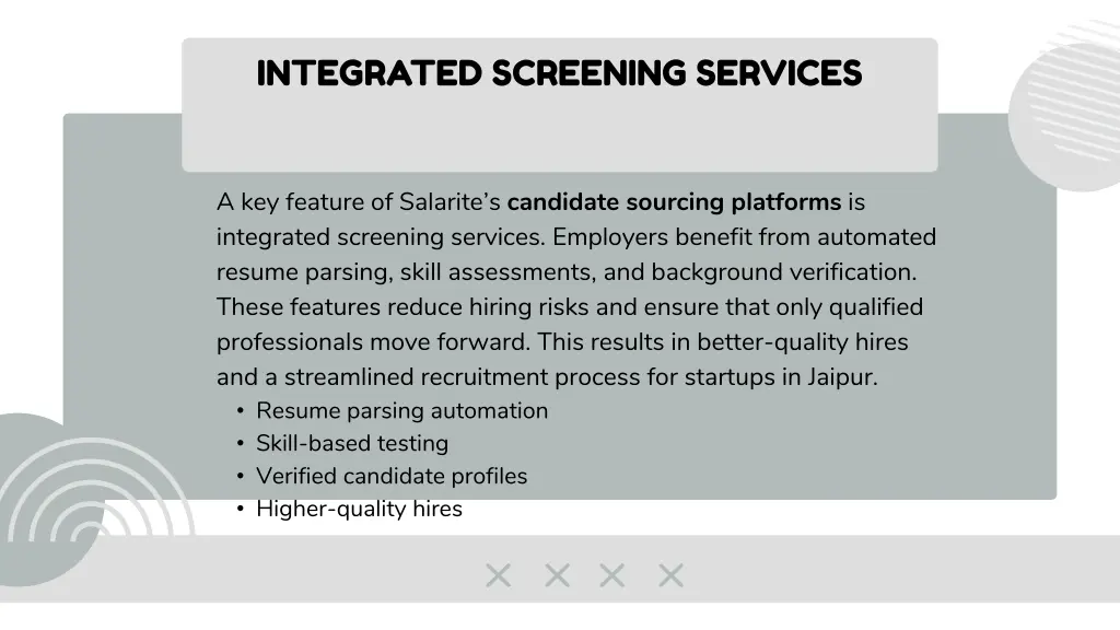 integrated screening services