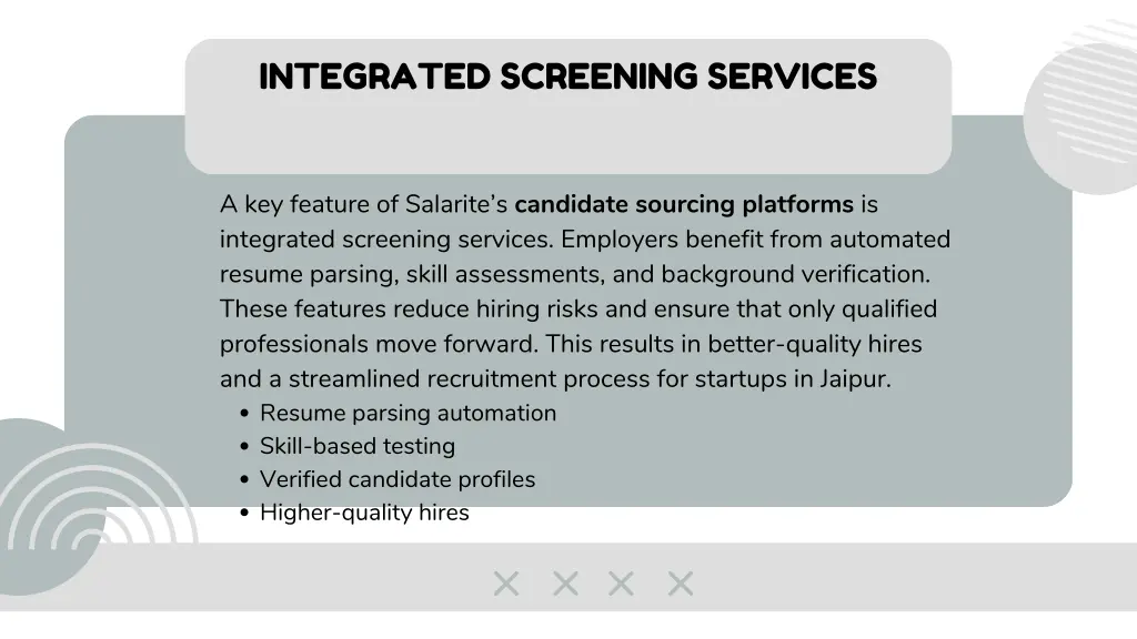 integrated screening services