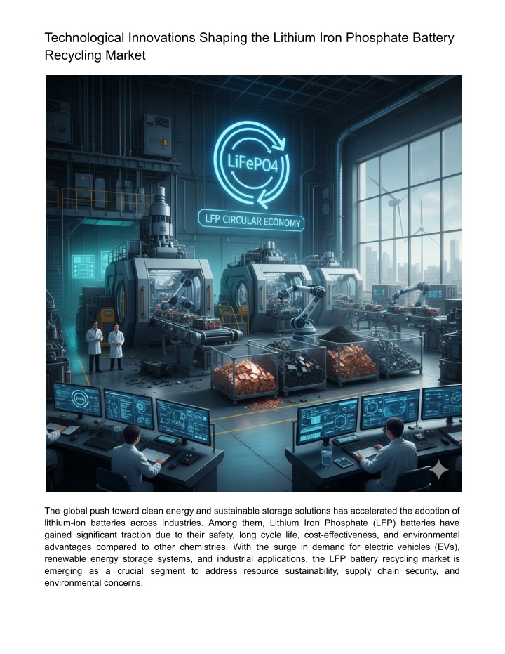 technological innovations shaping the lithium
