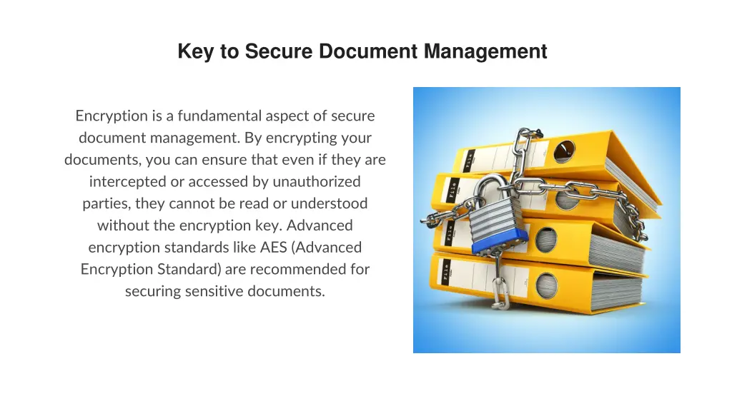 key to secure document management