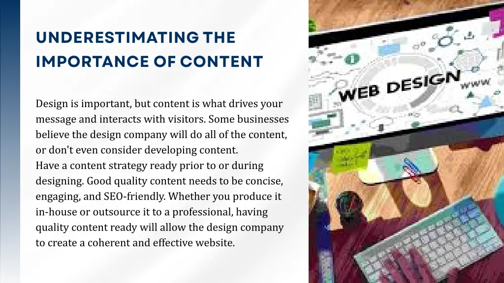 underestimating the importance of content