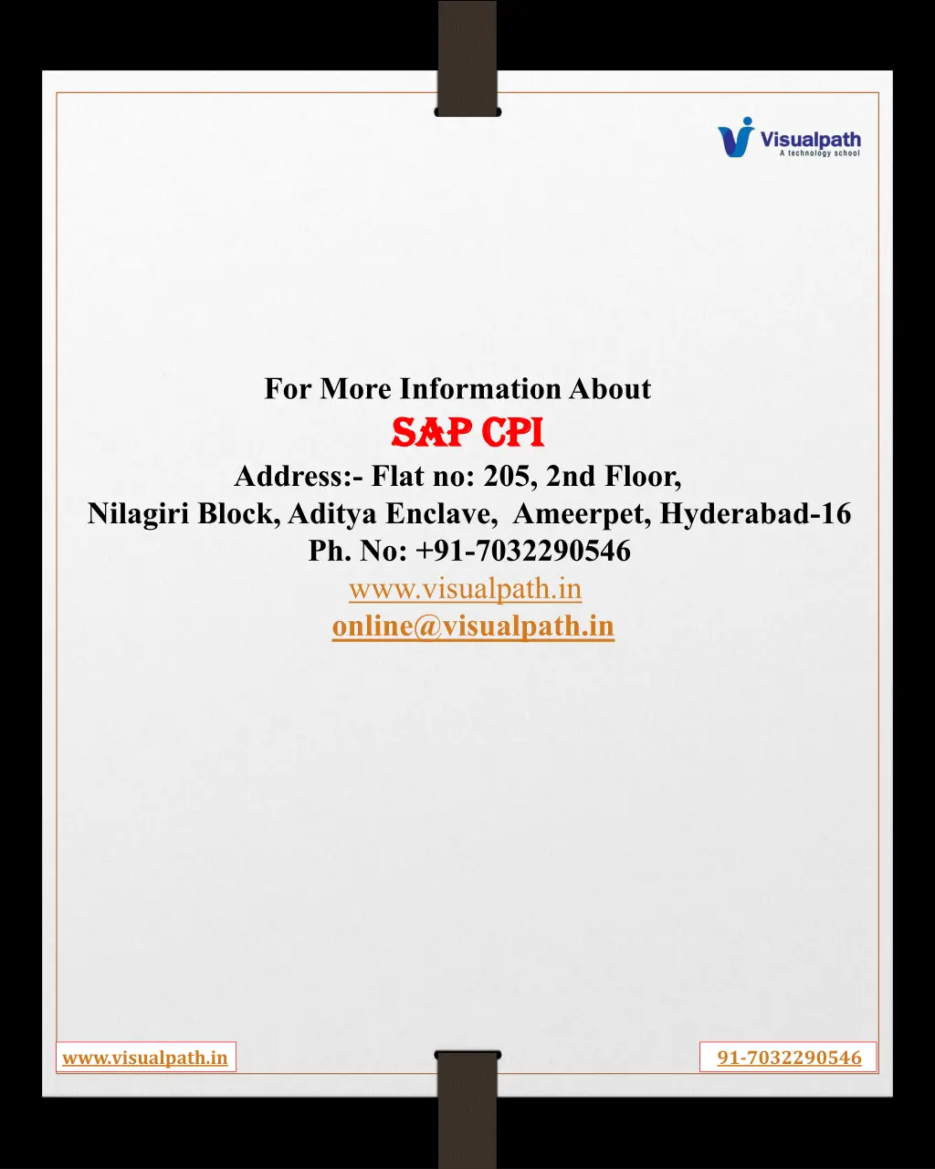 for more information about sap sap cpi address