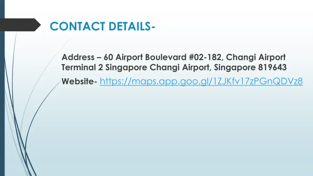 contact details
