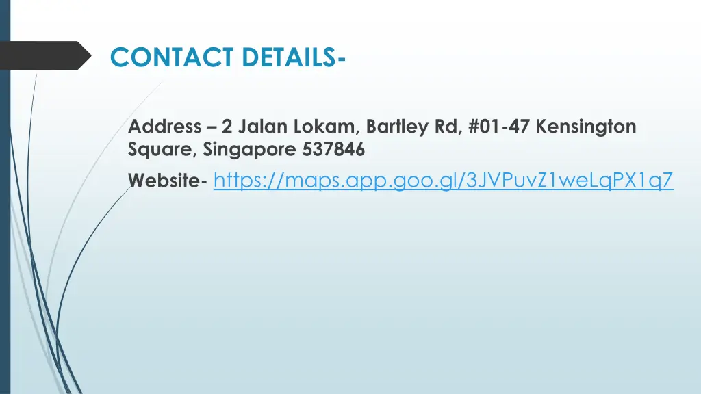 contact details