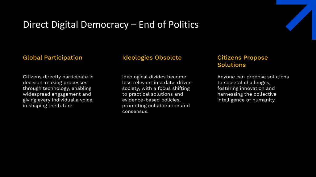 direct digital democracy end of politics