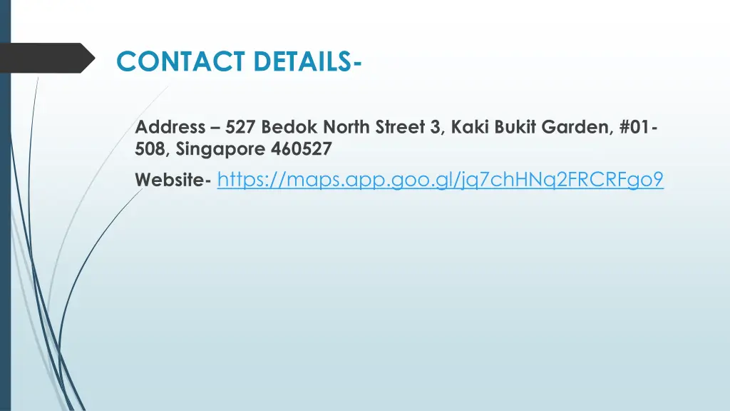 contact details