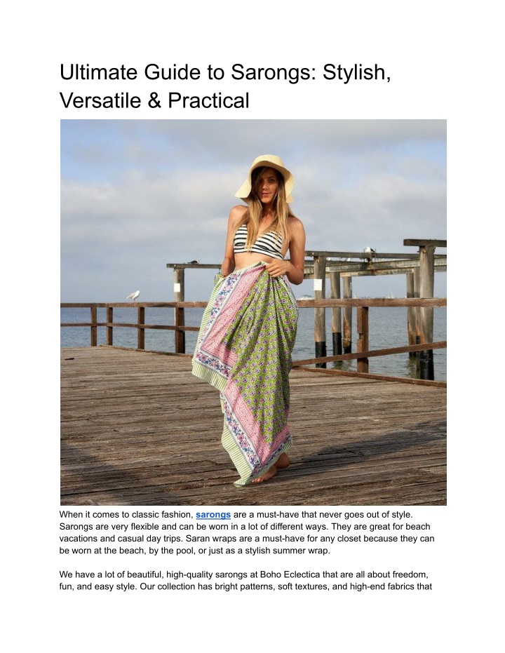 ultimate guide to sarongs stylish versatile
