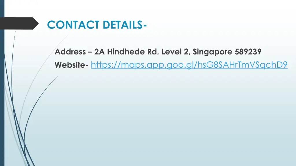 contact details