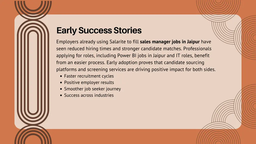 early success stories
