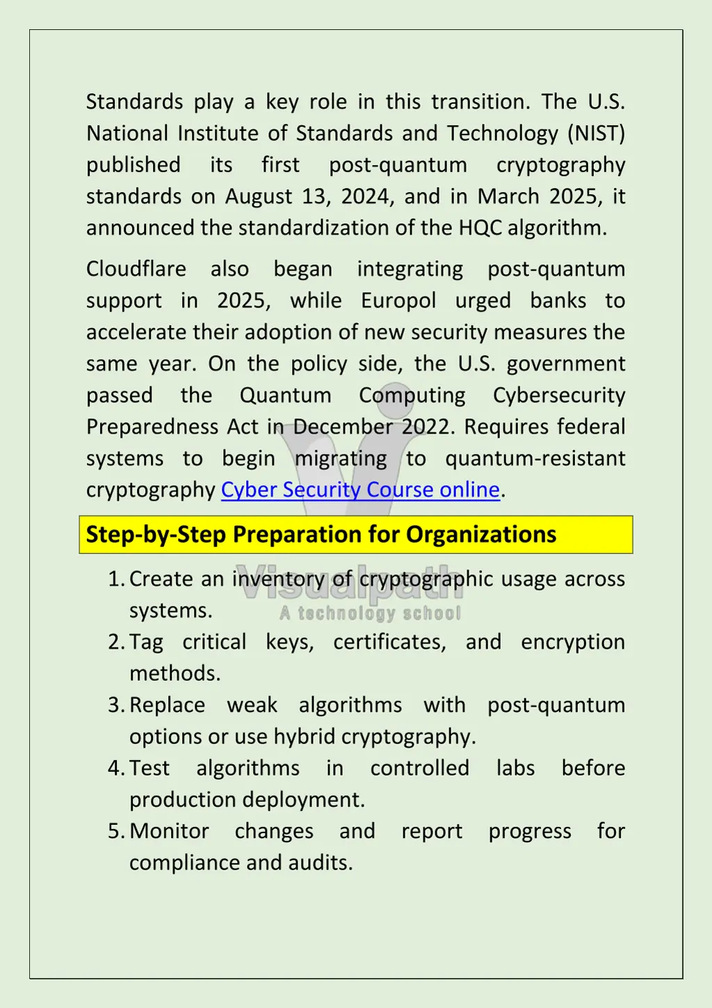 standards play a key role in this transition