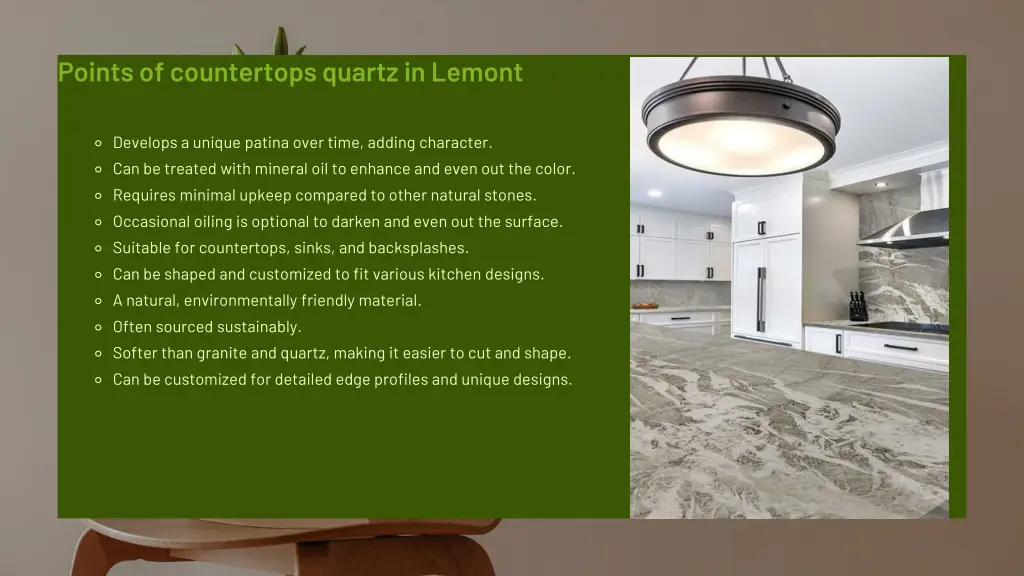 points of countertops quartz in lemont