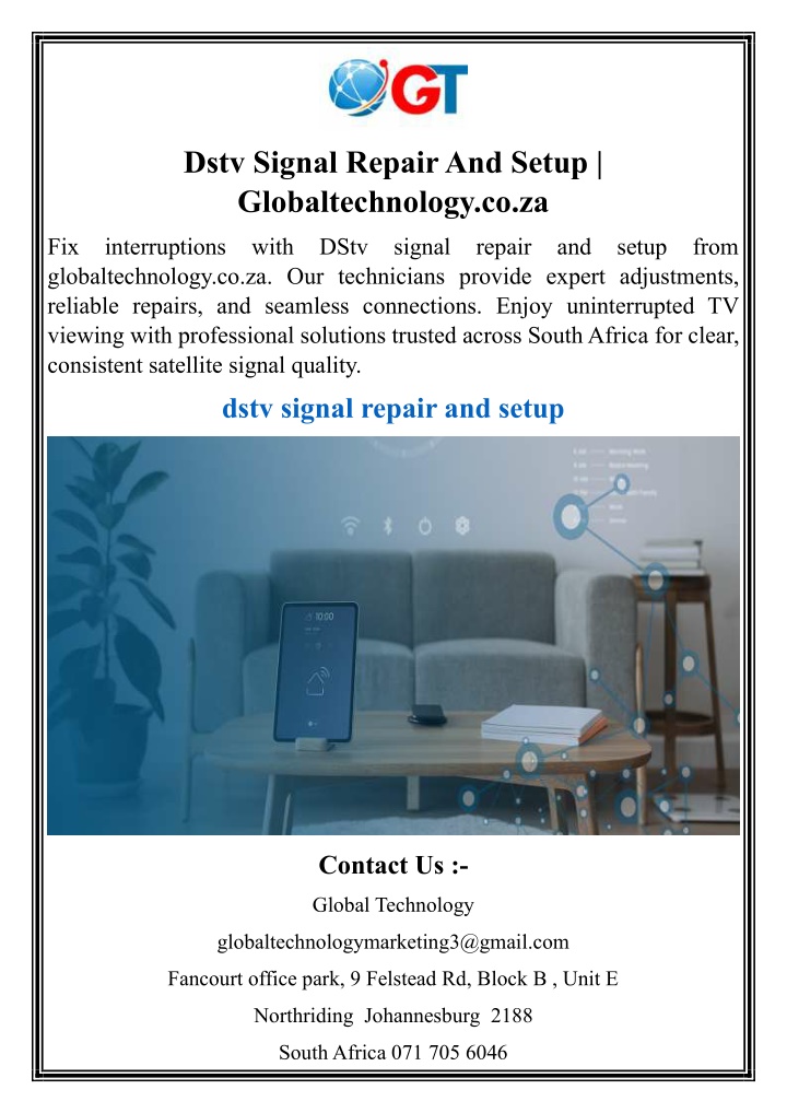 dstv signal repair and setup globaltechnology