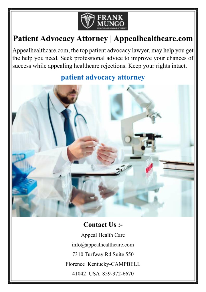 patient advocacy attorney appealhealthcare com