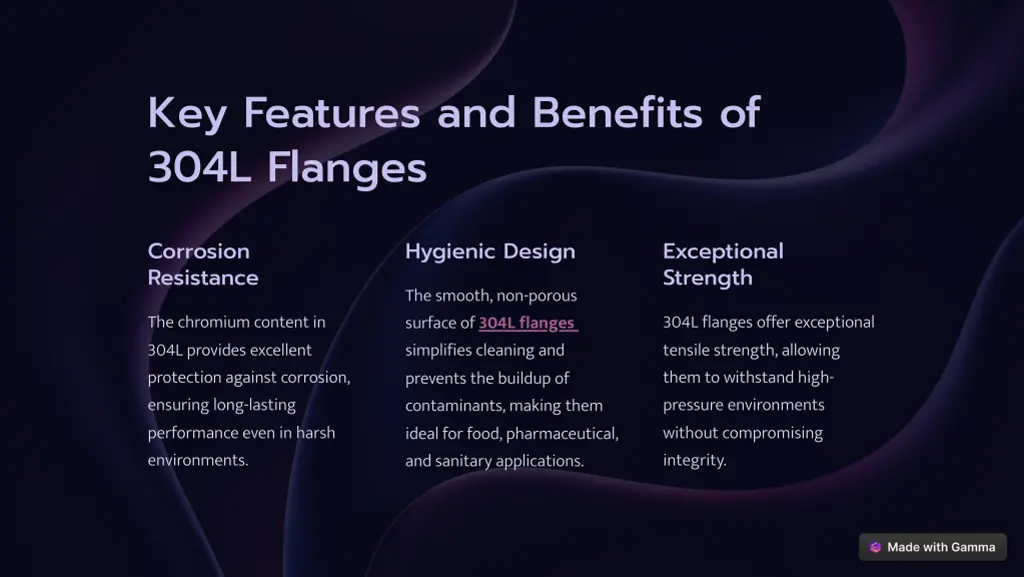 key features and benefits of 304l flanges