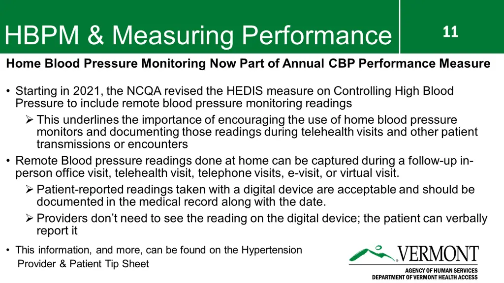 hbpm measuring performance