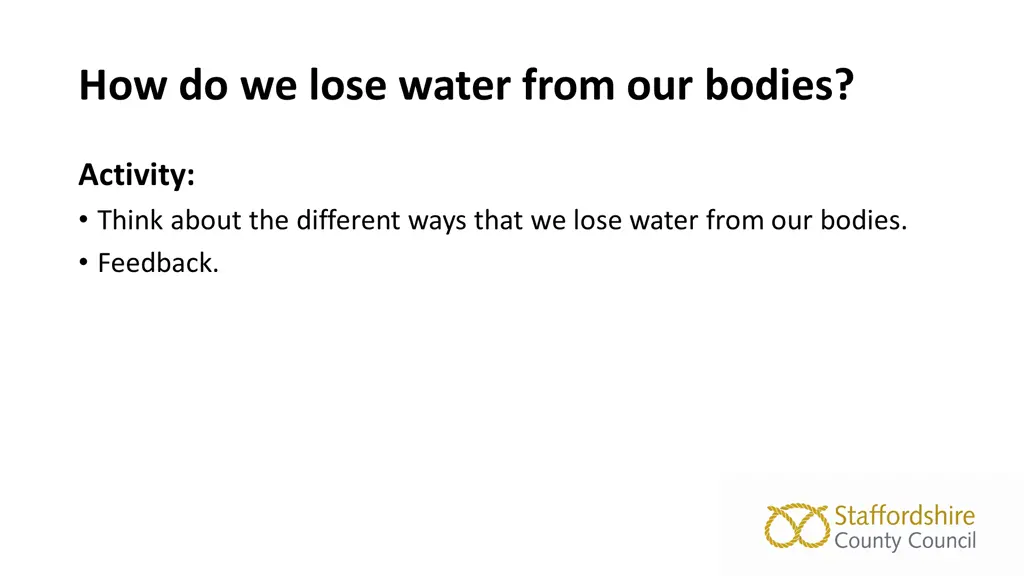 how do we lose water from our bodies