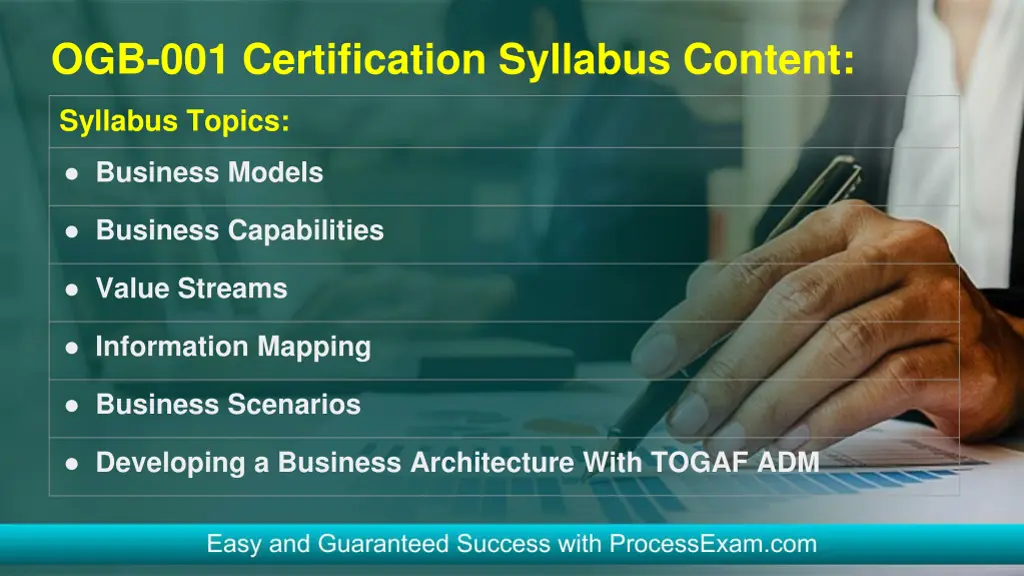 ogb 001 certification syllabus content
