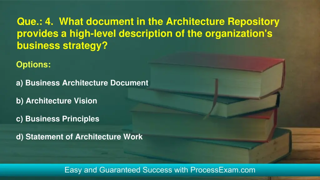 que 4 what document in the architecture