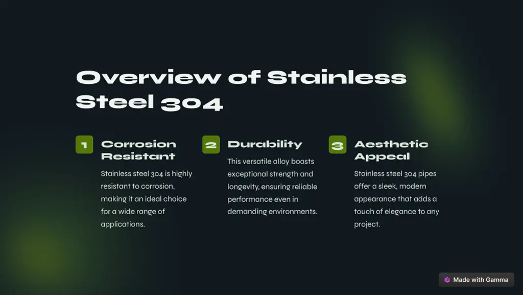 overview of stainless steel 304