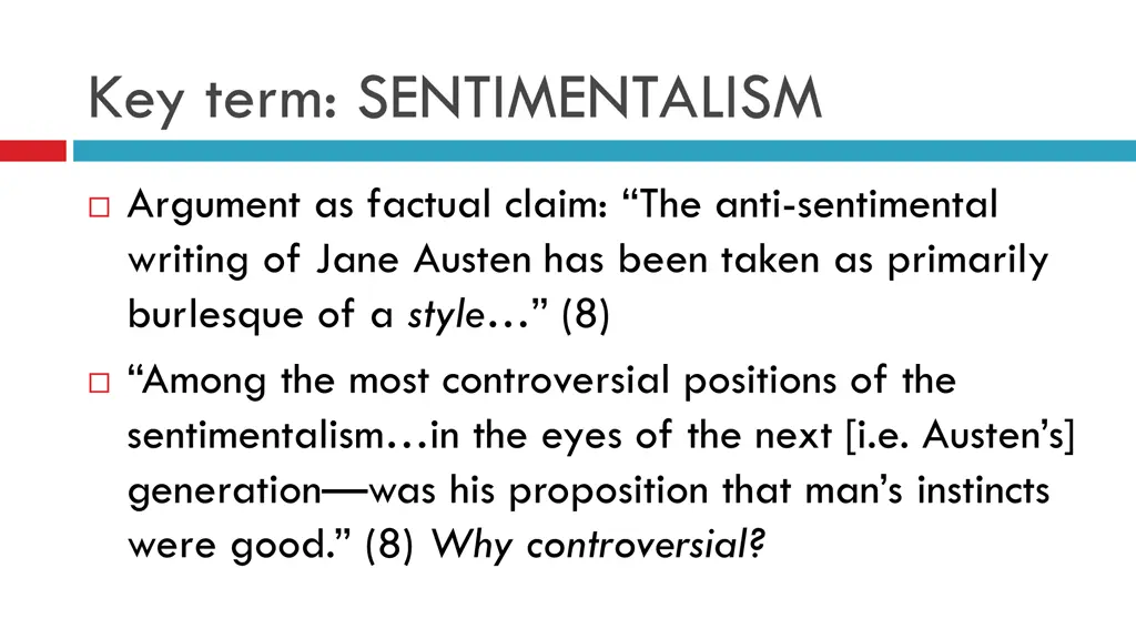 key term sentimentalism