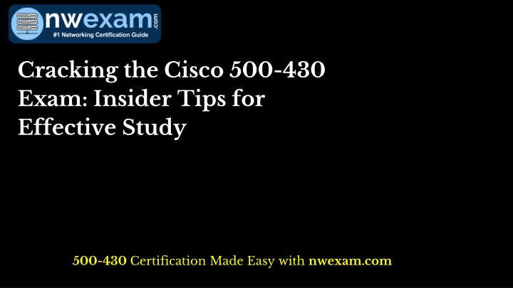 cracking the cisco 500 430 exam insider tips