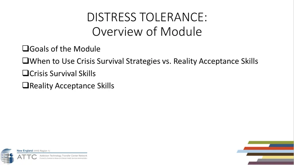 distress tolerance overview of module