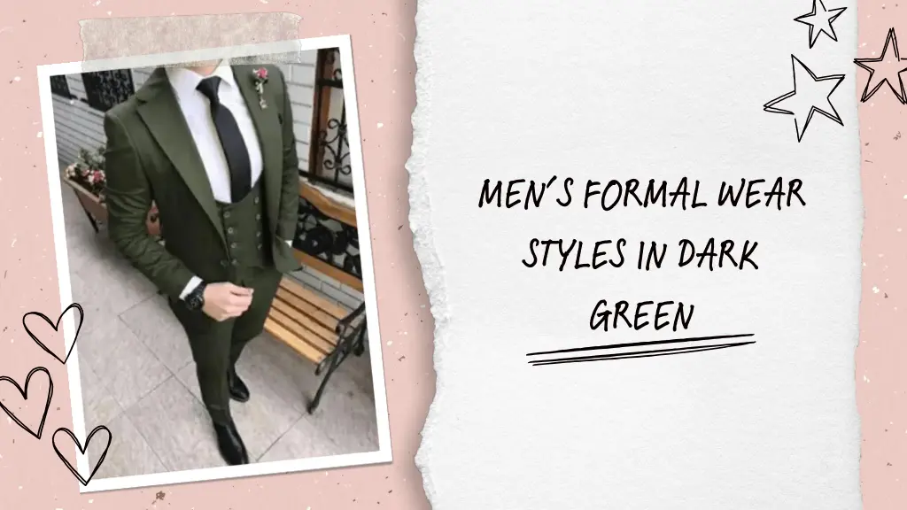 men s formal wear styles in dark green