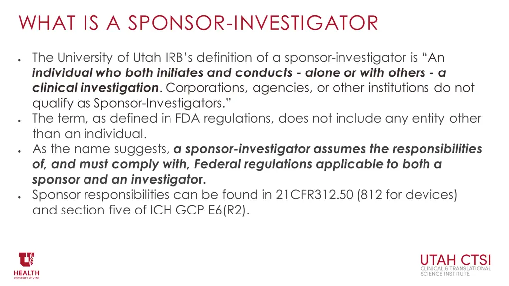 what is a sponsor investigator