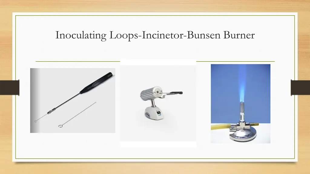 inoculating loops incinetor bunsen burner