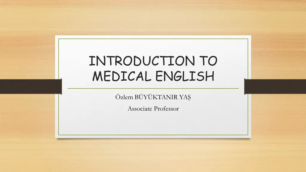 introduction to medical english