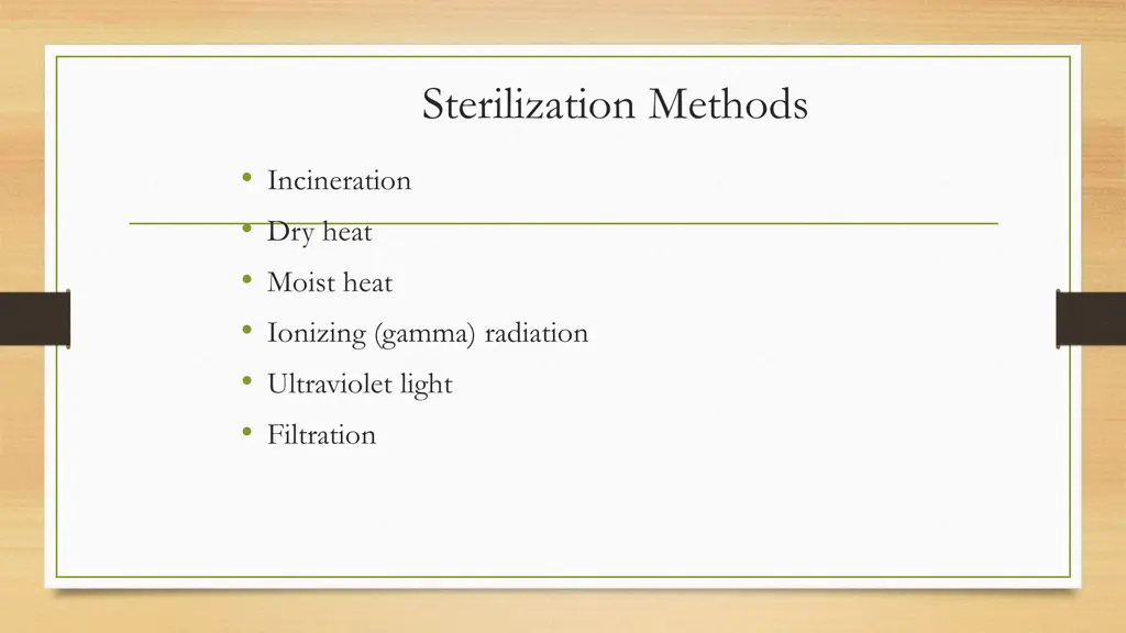 sterilization methods