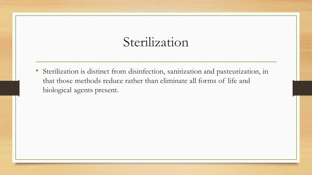 sterilization