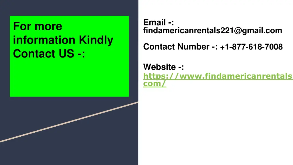 email findamericanrentals221@gmail com