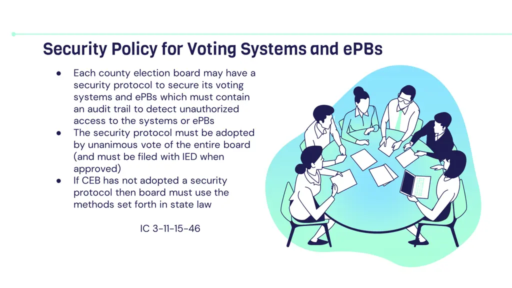 security policy for voting systems and epbs
